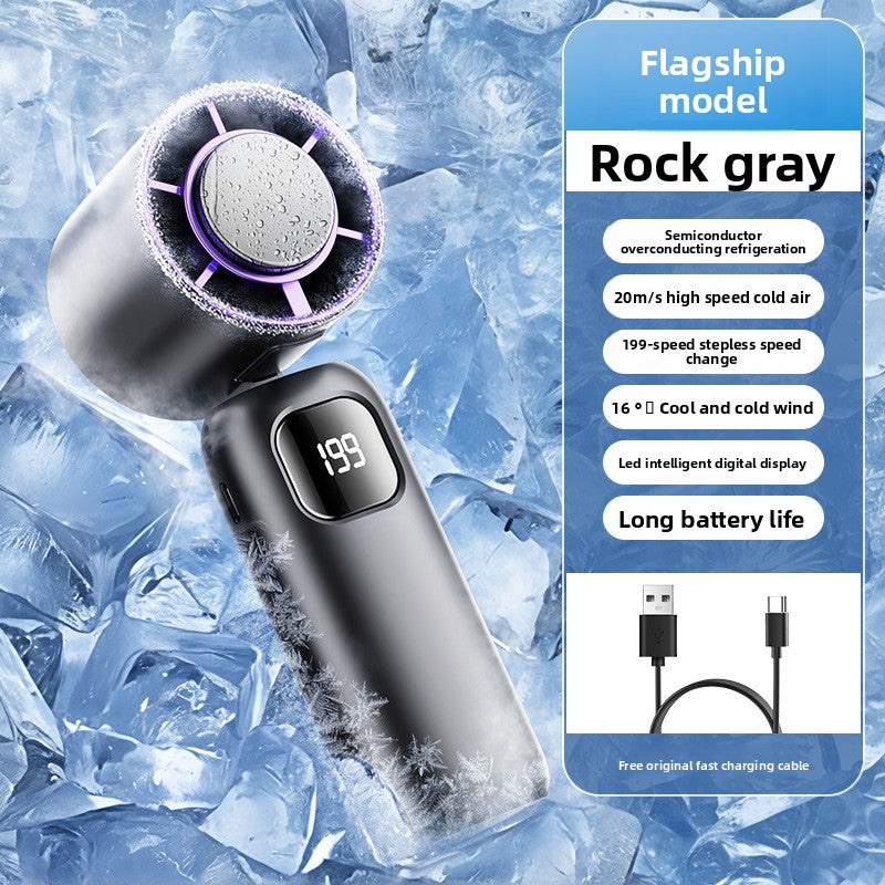 Semiconductor cooling handheld fan
