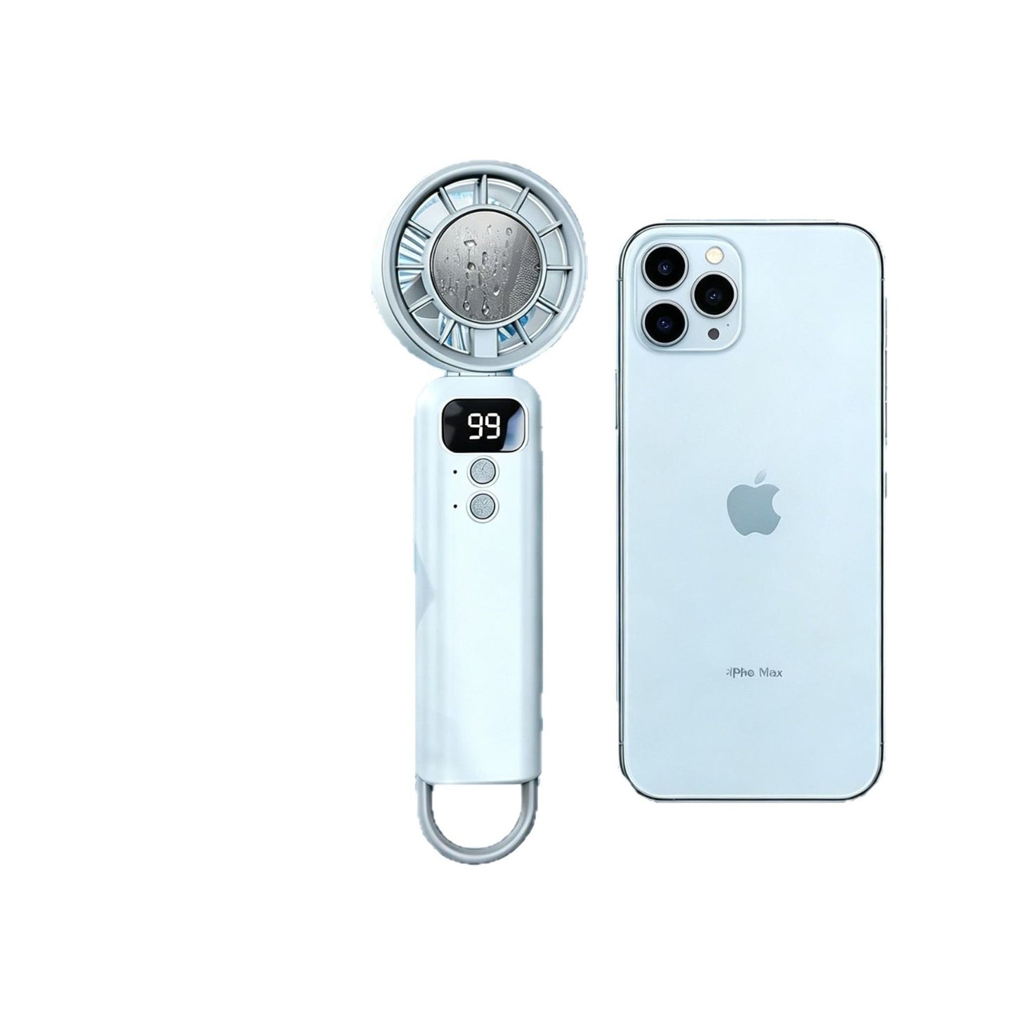 Semiconductor Cooling Handheld Fan with Digital Display