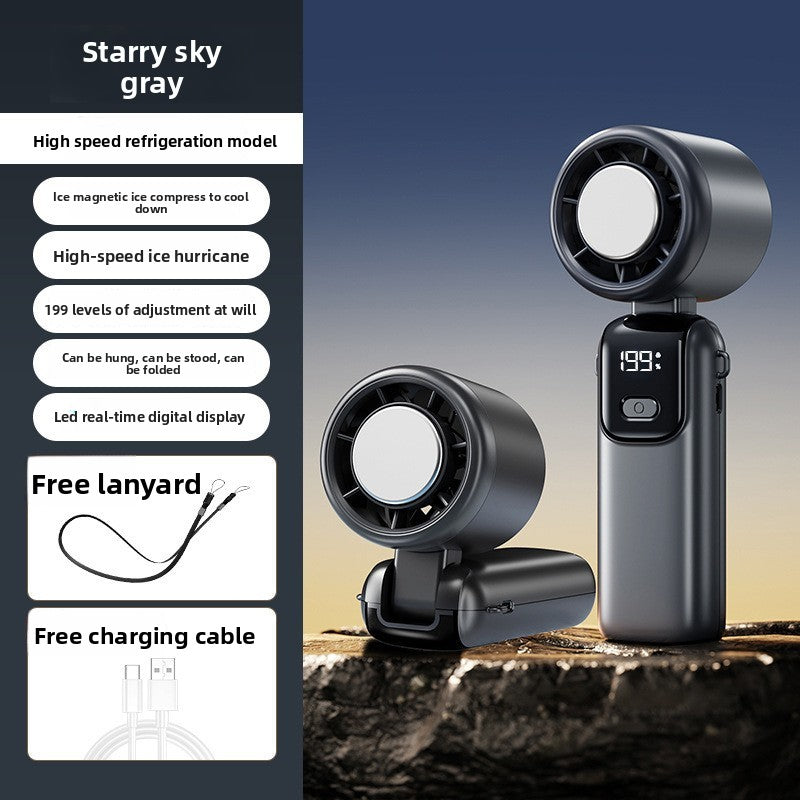 Semiconductor Cooling Handheld Fan with Foldable Design