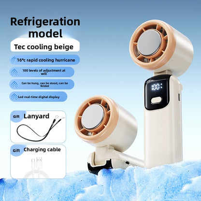 Semiconductor Cooling Handheld Fan with Foldable Design