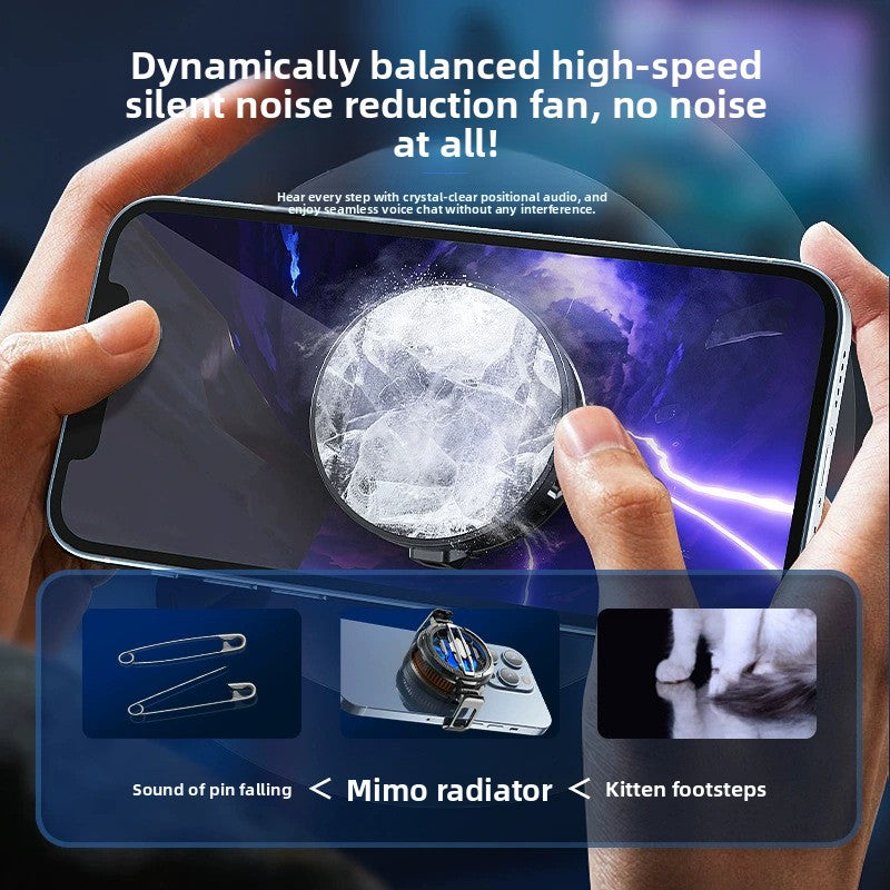 Semiconductor Phone Cooler with Magnetic Clip and Digital Display