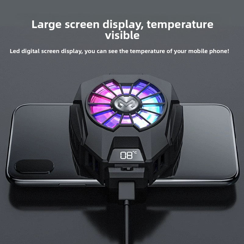 Semiconductor Phone Cooler with Magnetic Clip and Digital Display