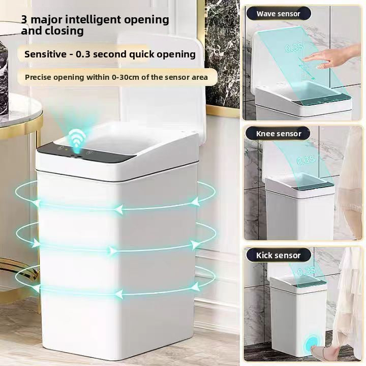 Sensor Automatic Trash Can with Lid