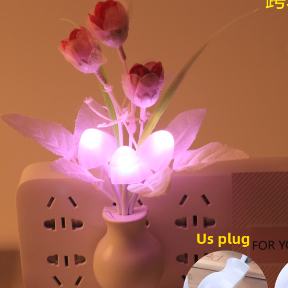 Sensor Night Light with Flower Design