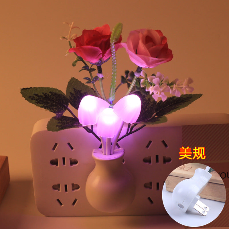 Sensor Night Light with Flower Design