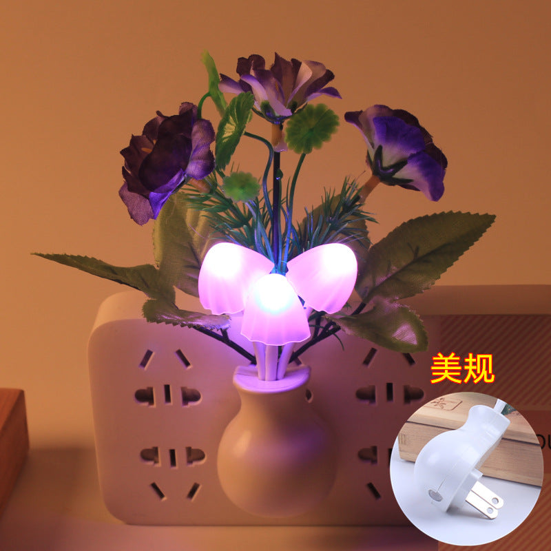Sensor Night Light with Flower Design