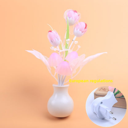 Sensor Night Light with Flower Design