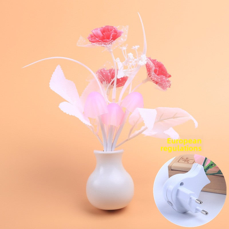 Sensor Night Light with Flower Design
