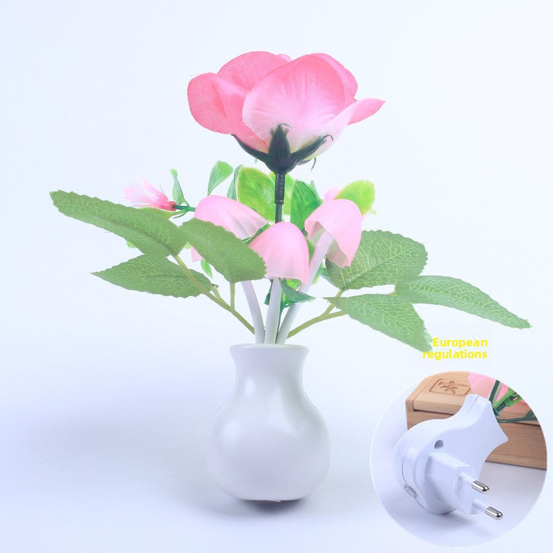 Sensor Night Light with Flower Design