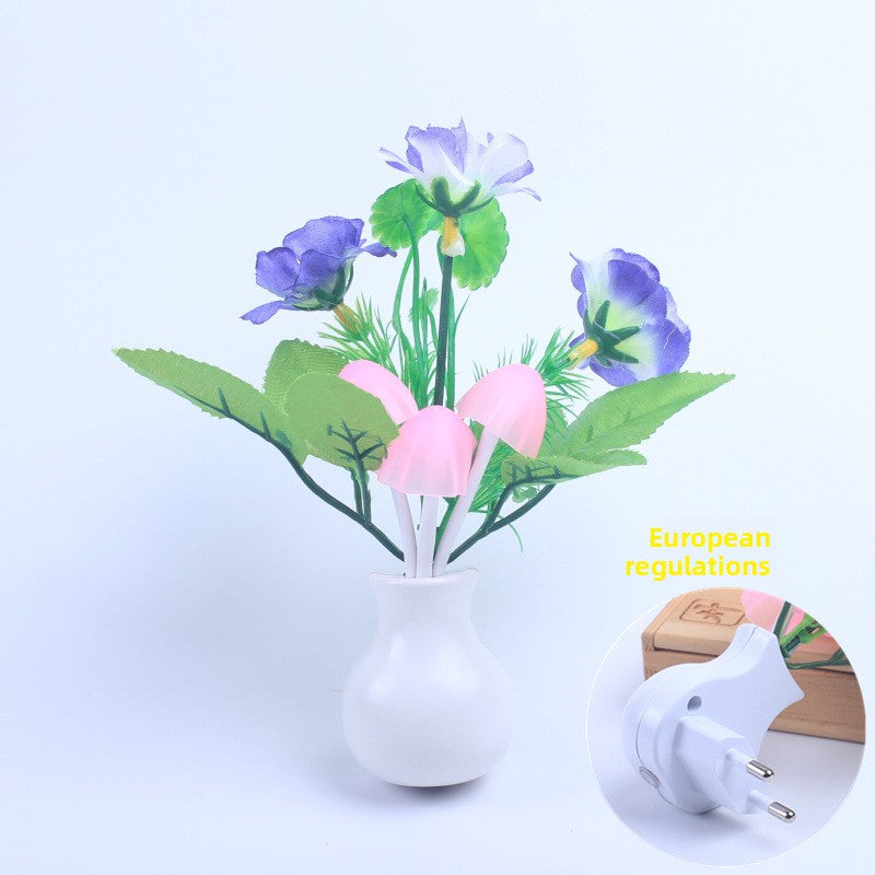 Sensor Night Light with Flower Design
