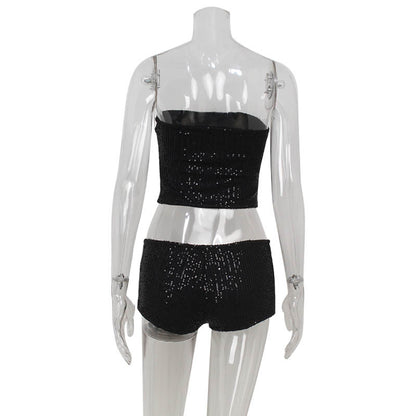 Sequin - adorned Two - piece Set