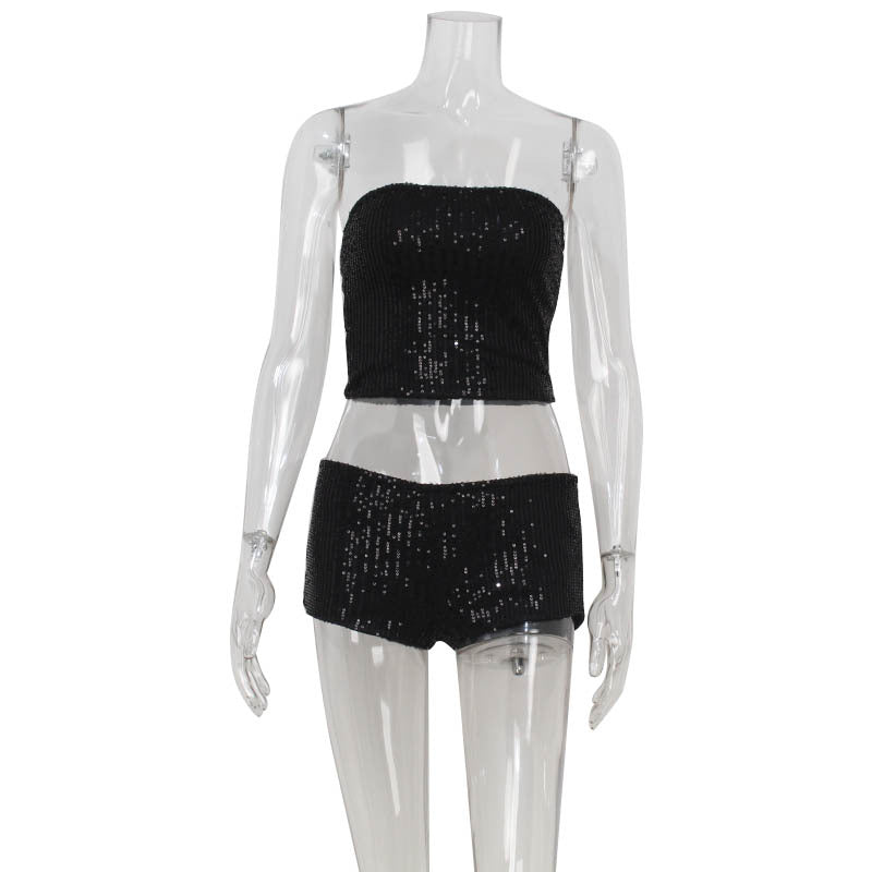 Sequin - adorned Two - piece Set