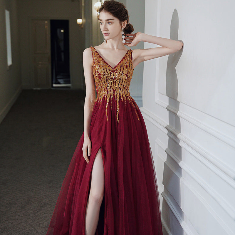 Sequin Backless Evening Dress for Women