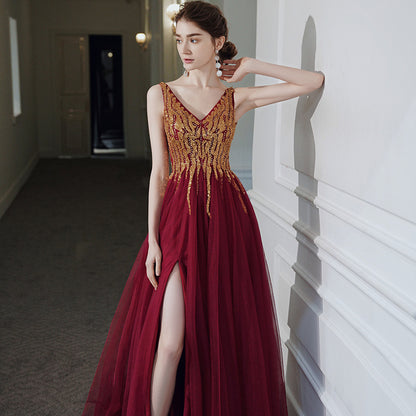 Sequin Backless Evening Dress for Women