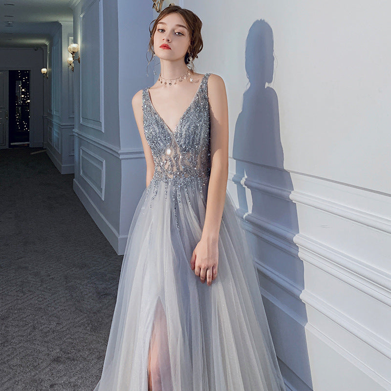 Sequin Backless Evening Dress for Women
