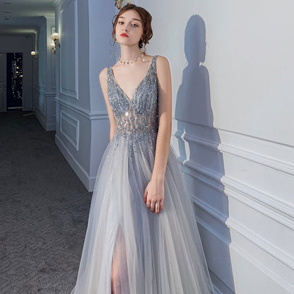 Sequin Backless Evening Dress for Women