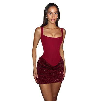 Sequin Bodycon Sleeveless Dress