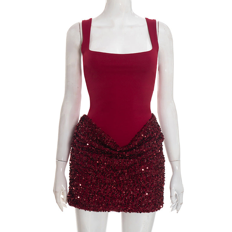 Sequin Bodycon Sleeveless Dress