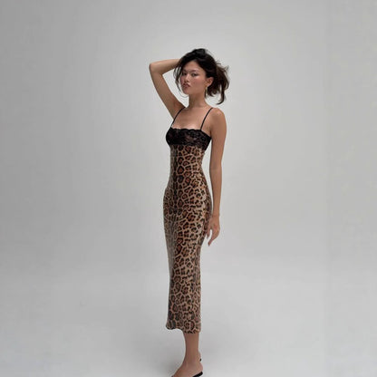 Sequin Leopard Print Dress