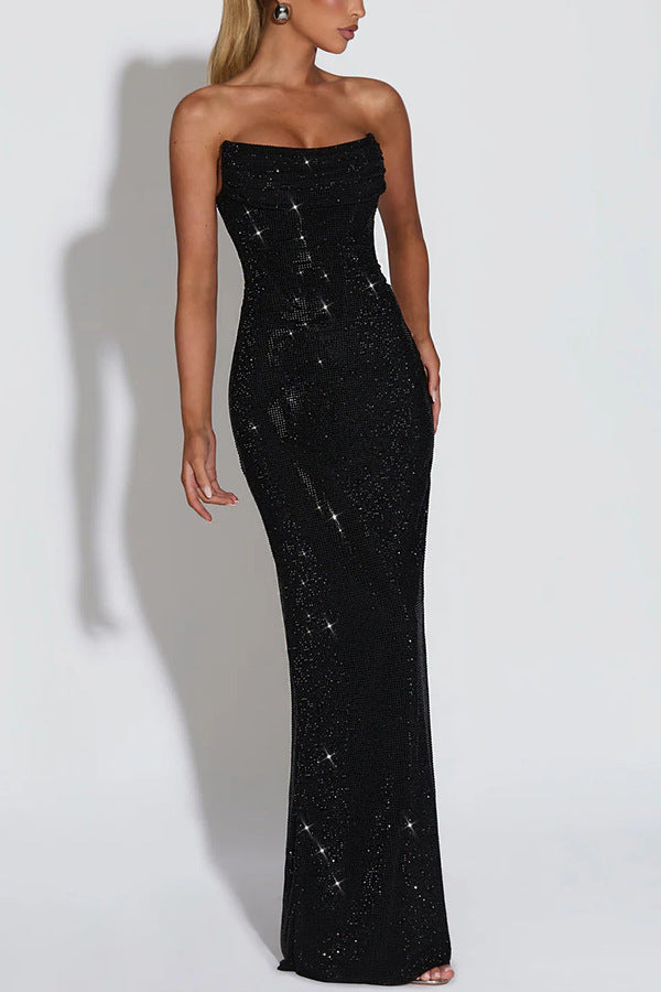 Sequin Sleeveless Evening Gown