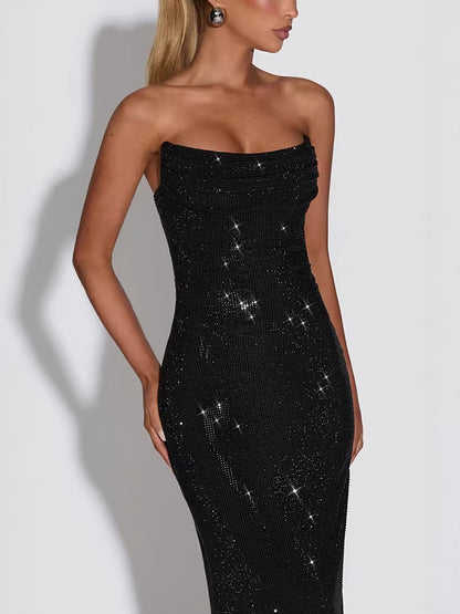 Sequin Sleeveless Evening Gown