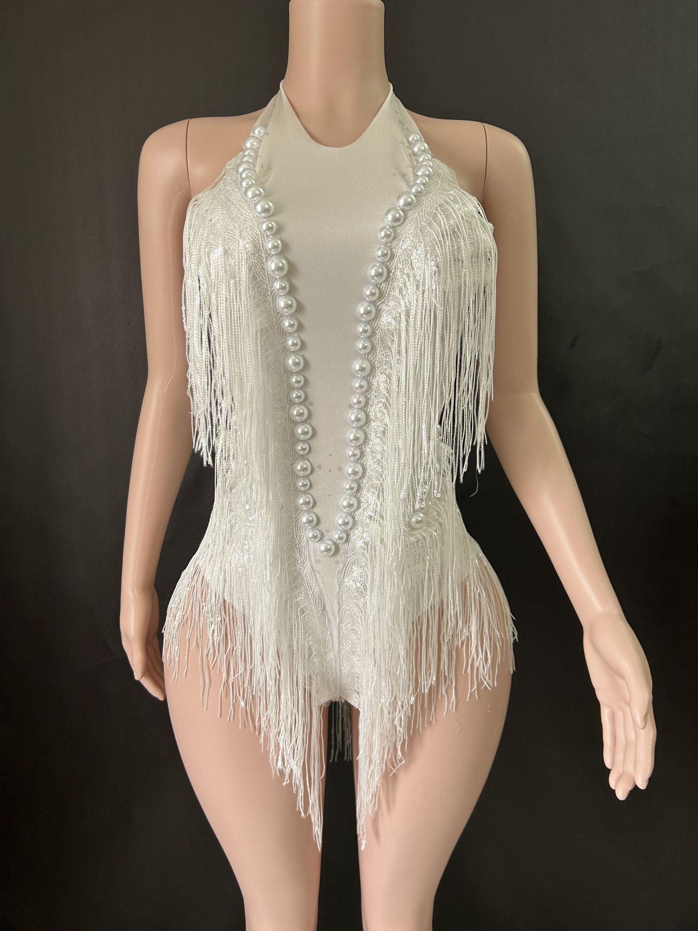 Sequin Tassel Dance Jumpsuit
