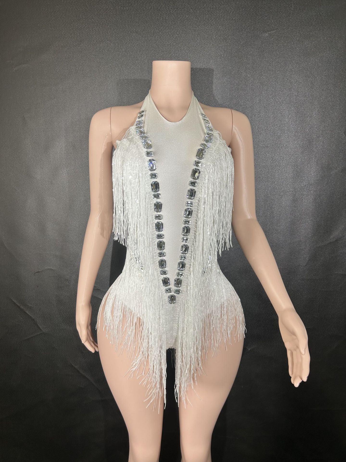 Sequin Tassel Dance Jumpsuit
