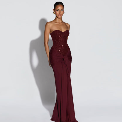 Sequin Wrap Bodycon Dress
