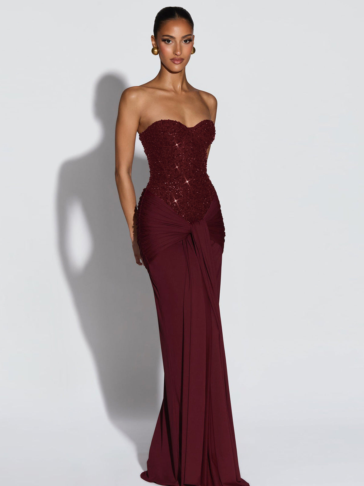 Sequin Wrap Bodycon Dress