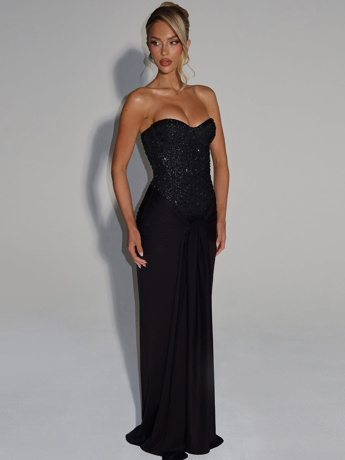 Sequin Wrap Bodycon Dress