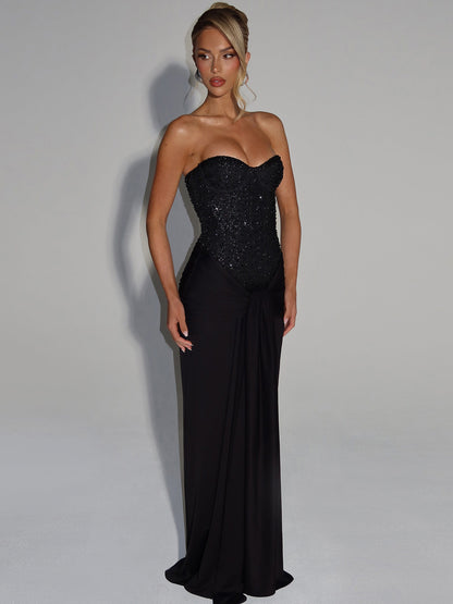 Sequin Wrap Bodycon Dress