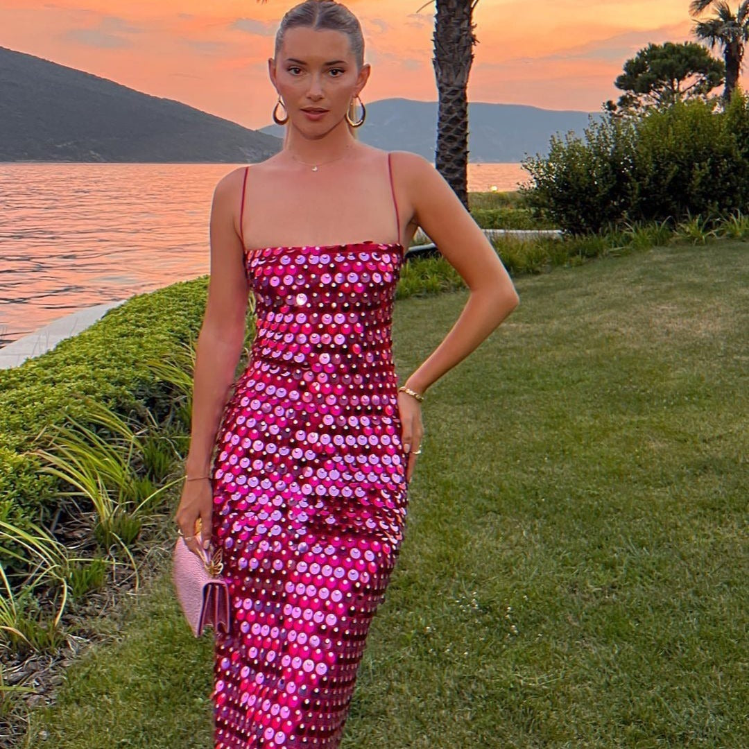 Sequined evening dress