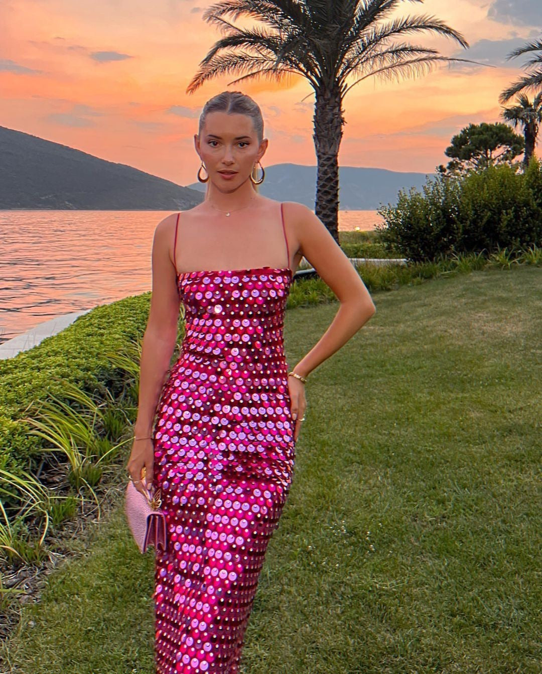 Sequined evening dress