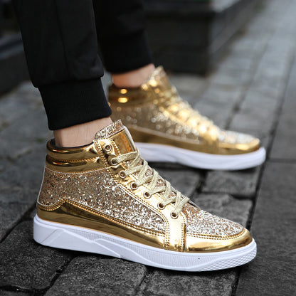 Sequined stage shoes