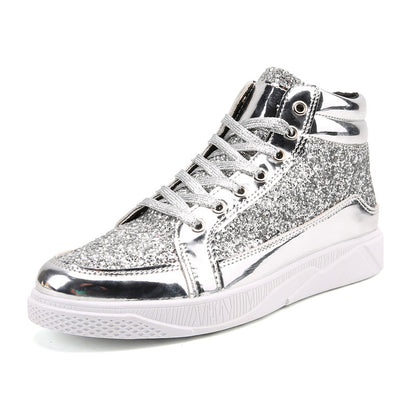 Sequined stage shoes