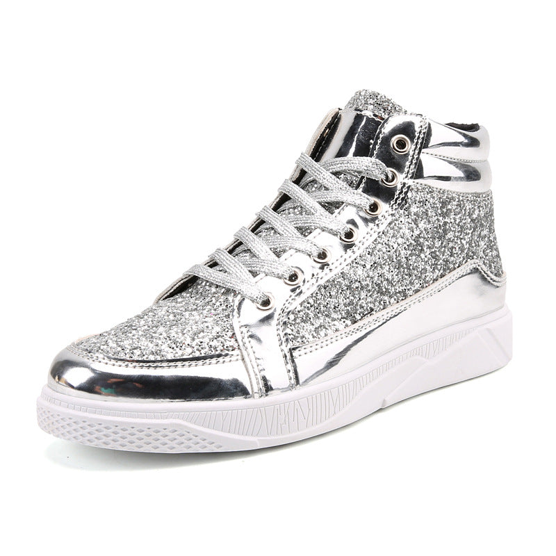 Sequined stage shoes