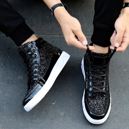Sequined stage shoes