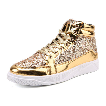 Sequined stage shoes