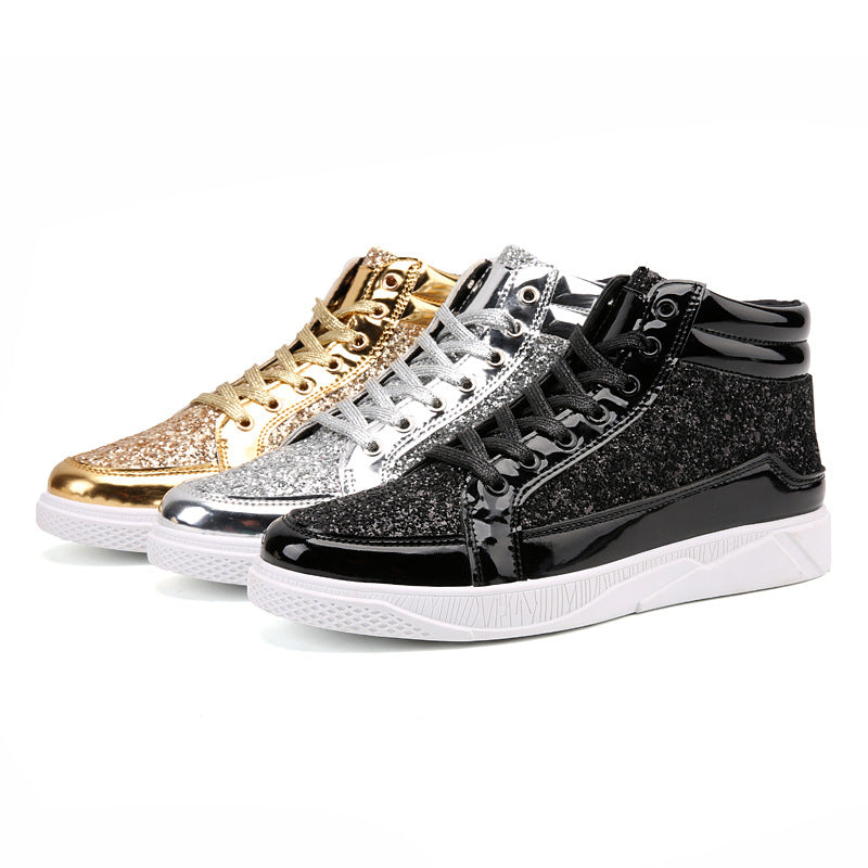 Sequined stage shoes
