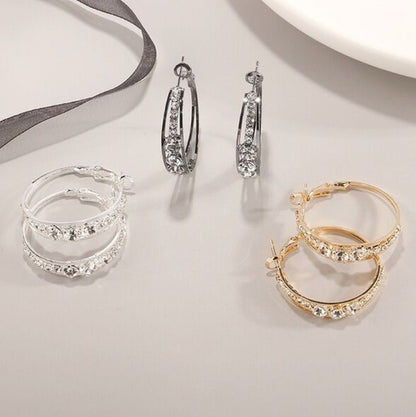 Set-in ladies' earrings