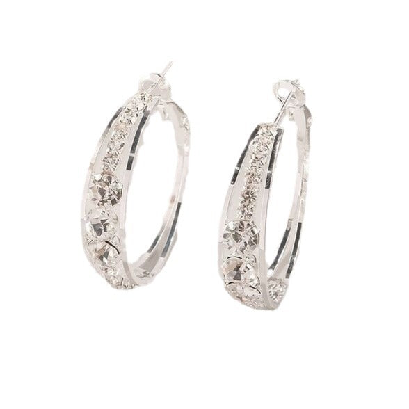 Set-in ladies' earrings