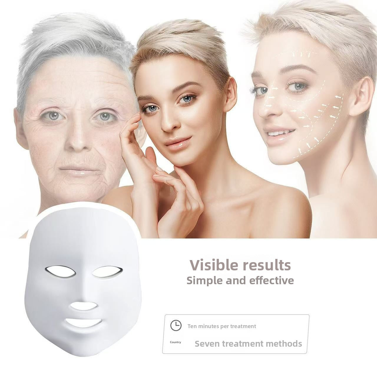Seven-Color LED Photon Facial Mask Device