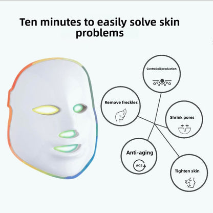 Seven-Color LED Photon Facial Mask Device