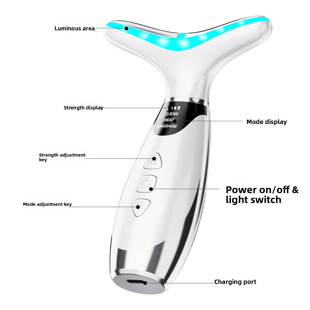 Seven-Color Light Therapy Neck Care Device with EMS Microcurrent