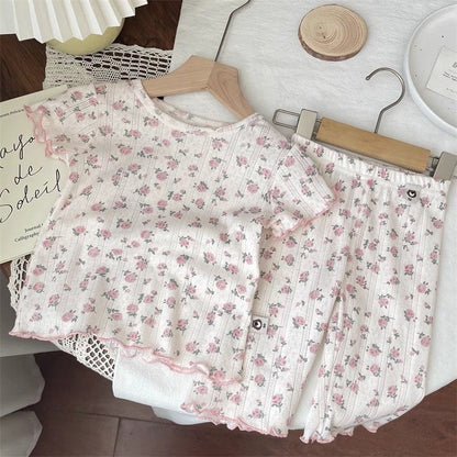 Seven-point Sleeve Pajamas Set