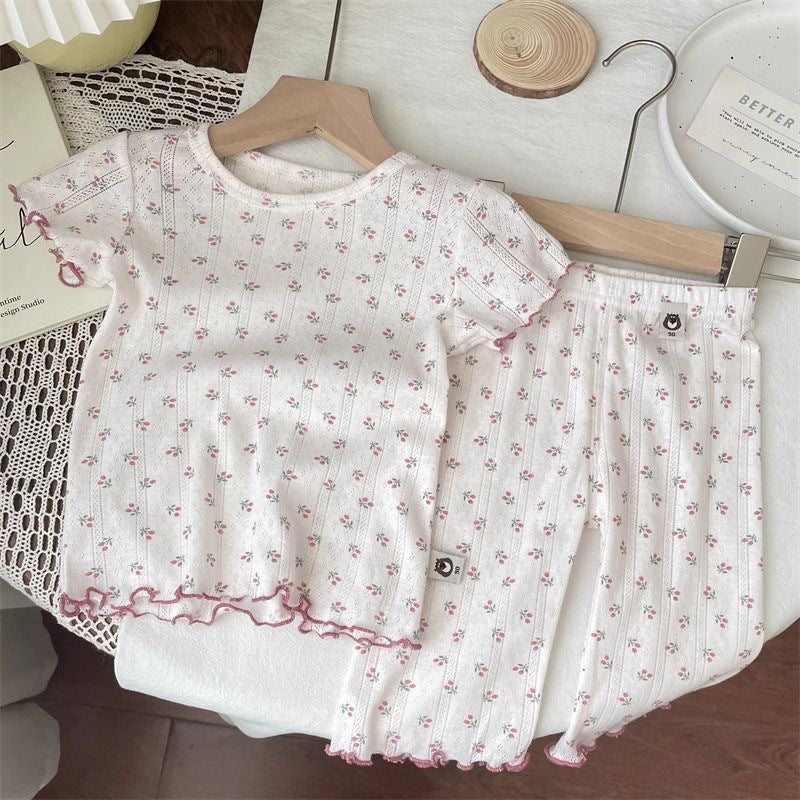 Seven-point Sleeve Pajamas Set