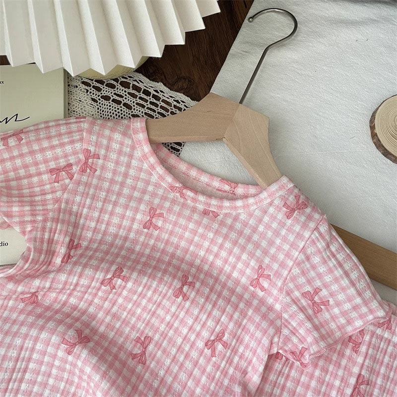 Seven-point Sleeve Pajamas Set