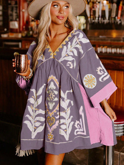 Seven-quarter sleeve dress