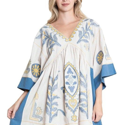 Seven-quarter sleeve dress