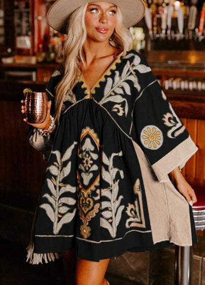 Seven-quarter sleeve dress